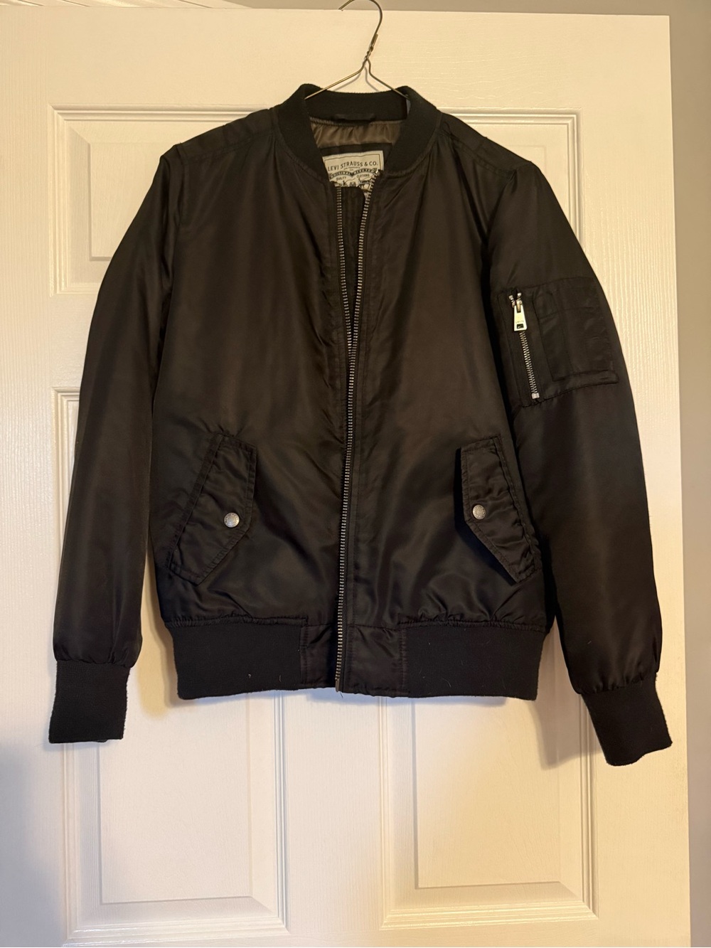 Blacked Bomber Jacket - Classic Zip Front